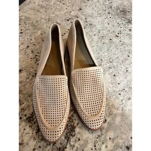 The FLEXX Chelsea Beige Perforated Leather Loafers Flats Shoes Womens 9.5 M